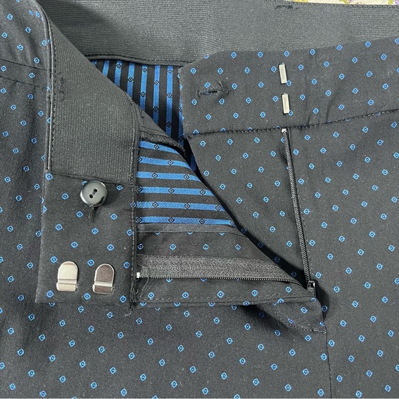 NWT Lane Bryant Blue and Black Polka Dots Striped Business Casual Pants Size‎ 18 - Picture 3 of 6